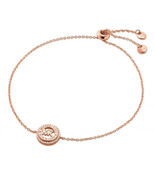 CURB LINK W PAVE ROSE GOLD